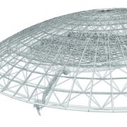 Этапы обустройства кровли 5 lighting is mounted on a 55mm diameter rig that is offset from the dome s apex 21m above the stage